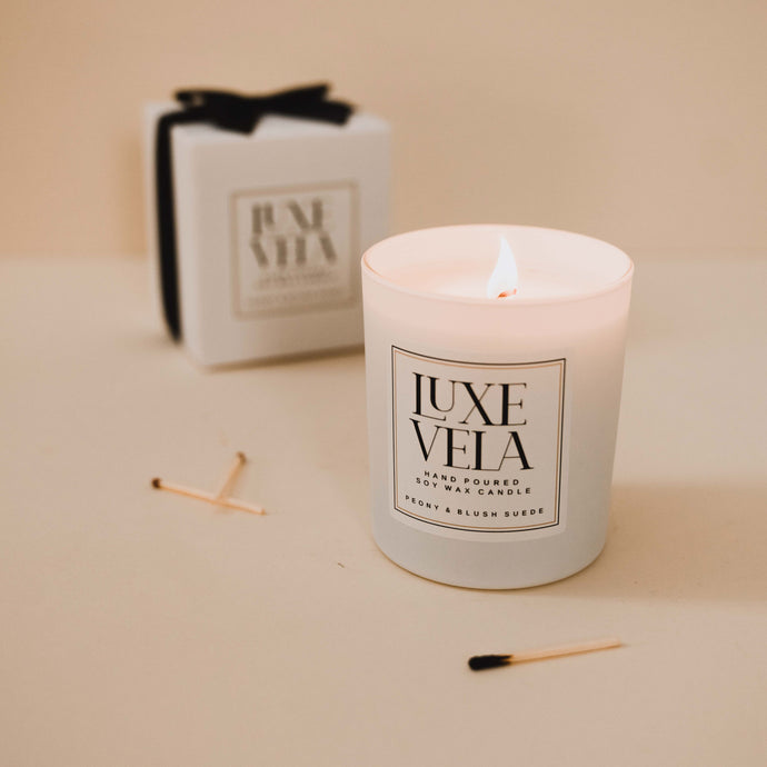 Peony & Blush Suede Signature Candle