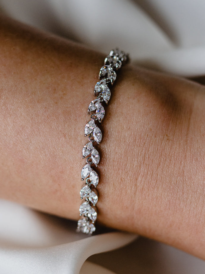 Sophia - Silver Plated Cubic Zirconia Bracelet
