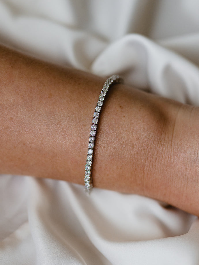 Farrah -Tennis Bracelet, Sterling Silver, 3mm